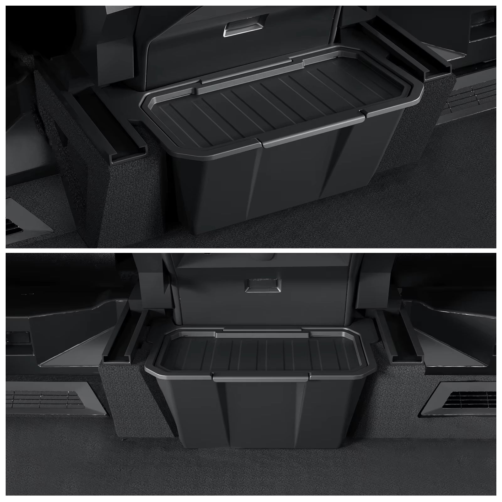 For Tesla Cybertruck Rear Seat Storage Box under Air Vent Storage Case Trash Can Organizer Car Interior Accessories 2024 1Pc