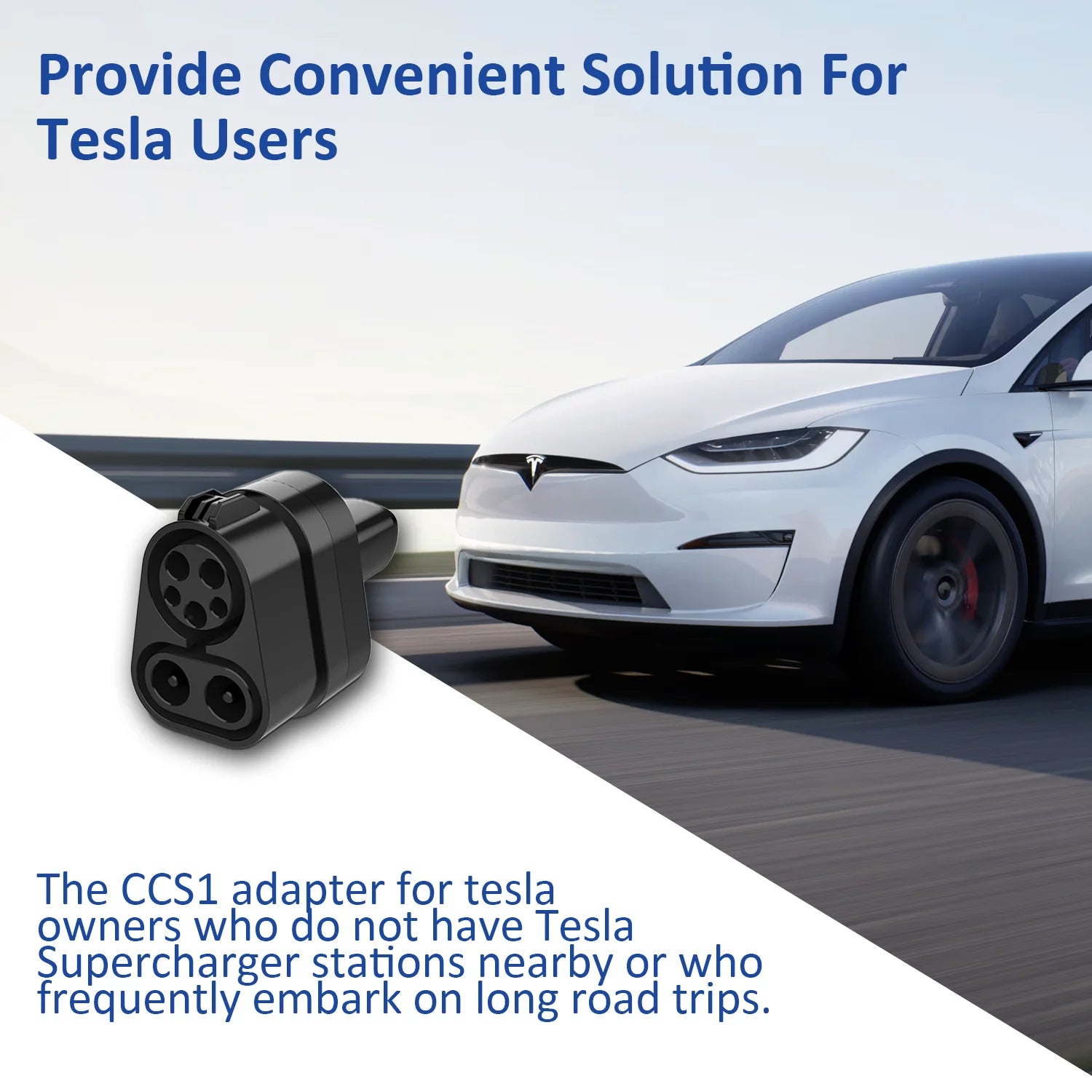 CCS Charger Adapter for Tesla Only - Black