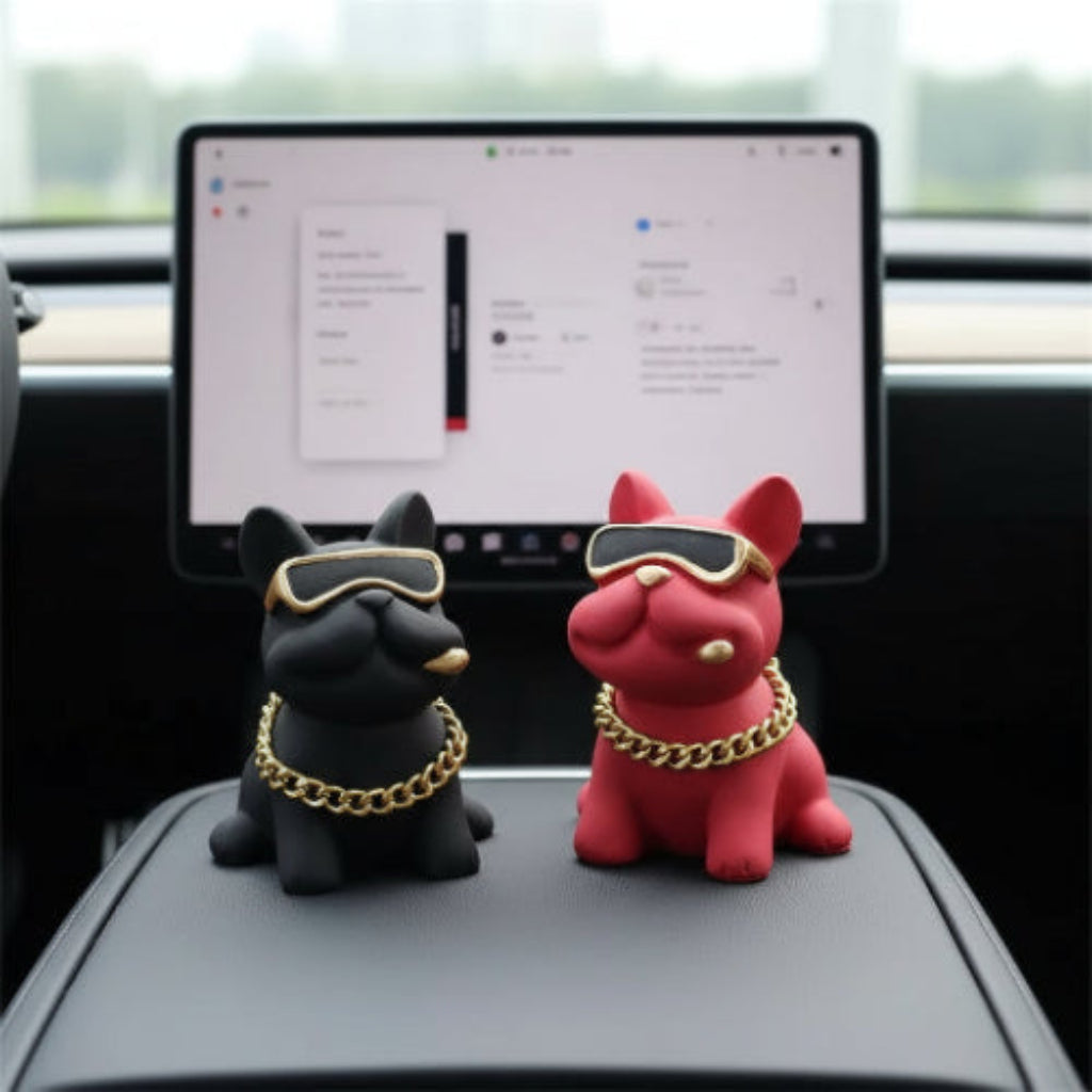 Wear-Resistant Bulldog Car Ornaments Feel Comfortable Resin Material Car Dashboard Decoration Car Accessories Interior Decor
