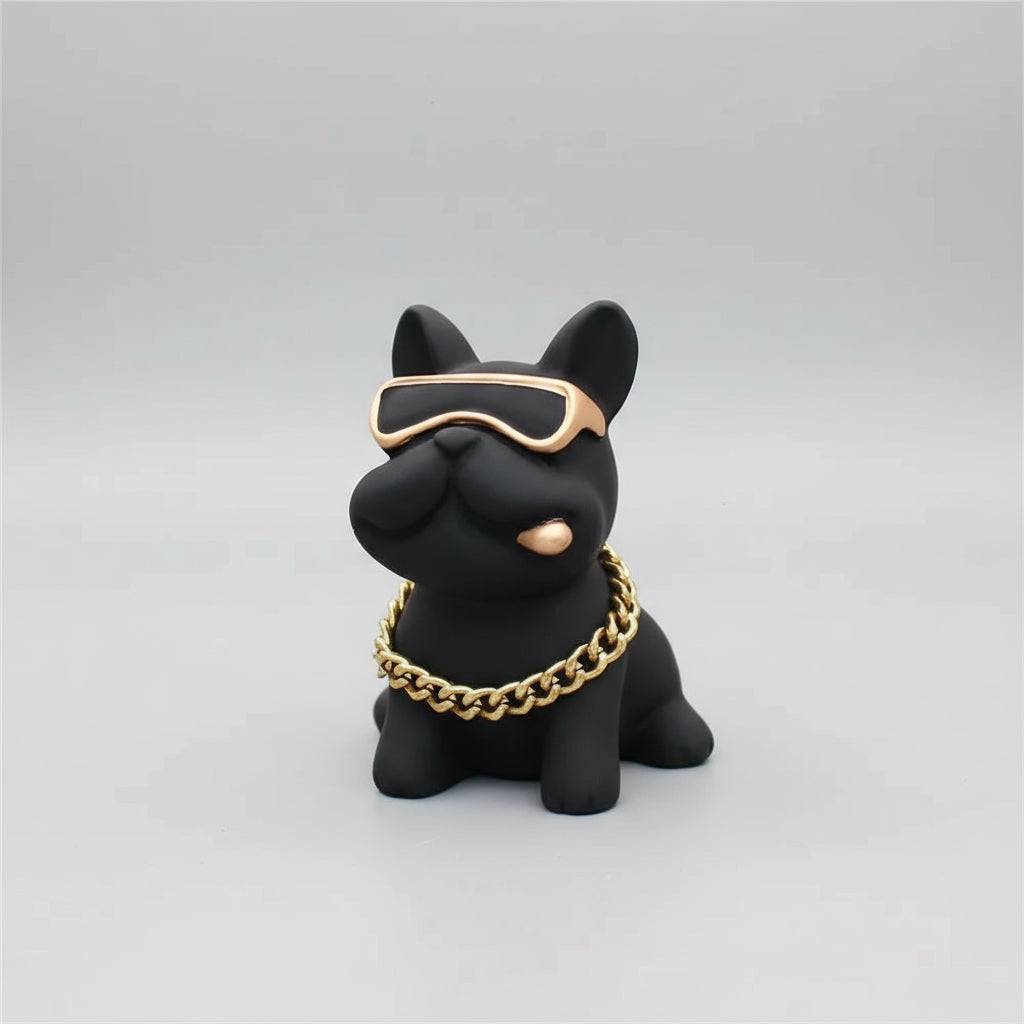 Wear-Resistant Bulldog Car Ornaments Feel Comfortable Resin Material Car Dashboard Decoration Car Accessories Interior Decor