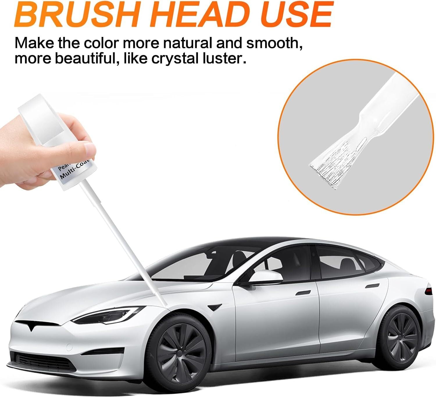 Touch up Paint for Tesla Model Y/3/X/S Car Paint Pen Scratch Repair, Pearl White