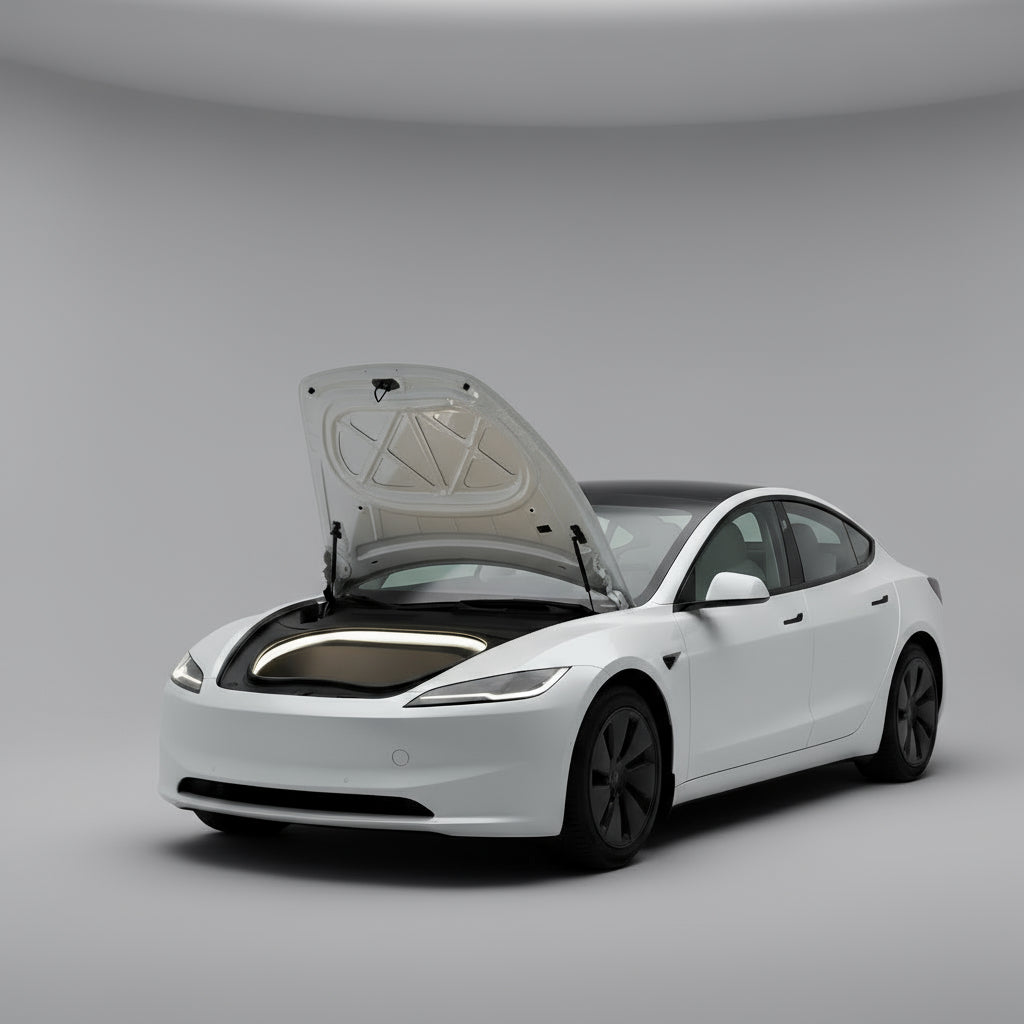 Frunk LED Strip for Tesla Model 3 Highland 2024 2025+ Flexible Silicone Waterproof Interior Lighting Bar, Easy Installation Model 3 Front Trunk Accessories Ambient Lights(Cool White Light)