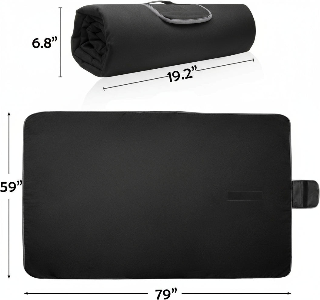 Large Waterproof Outdoor Blanket, Soft Warm Windproof Stadium Blanket with Sherpa Fleece and Foldable for Outdoor Sport, Baseball, Football, Beach, Concerts, Car