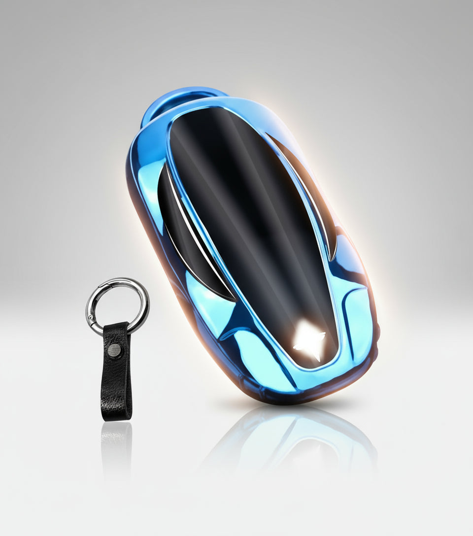 for Model 3 Key Cover Tesla Model 3 Key for Tesla Key Fob Cover(Blue)