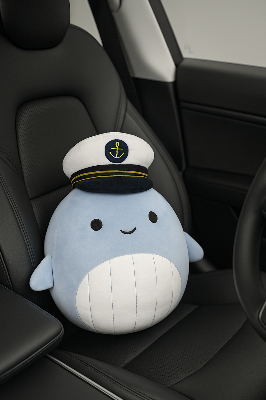 Samir the Blue Whale Plush – Model 3/Y/S/X/Cybertruck