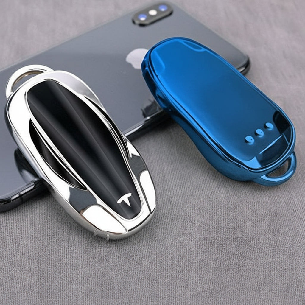 for Model 3 Key Cover Tesla Model 3 Key for Tesla Key Fob Cover(Blue)