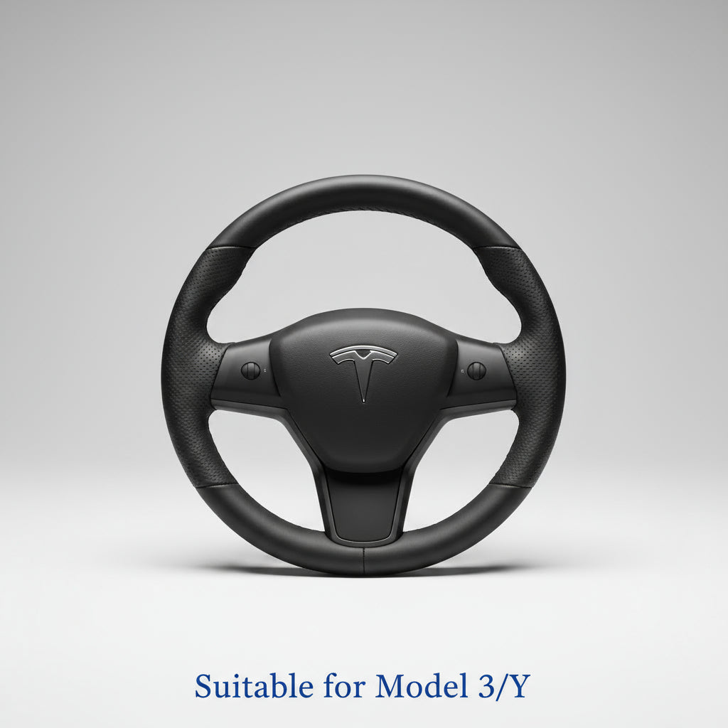 Nappa Leather Ultra-Thin Steering Wheel Cover for Model 3/Y Steering Wheel