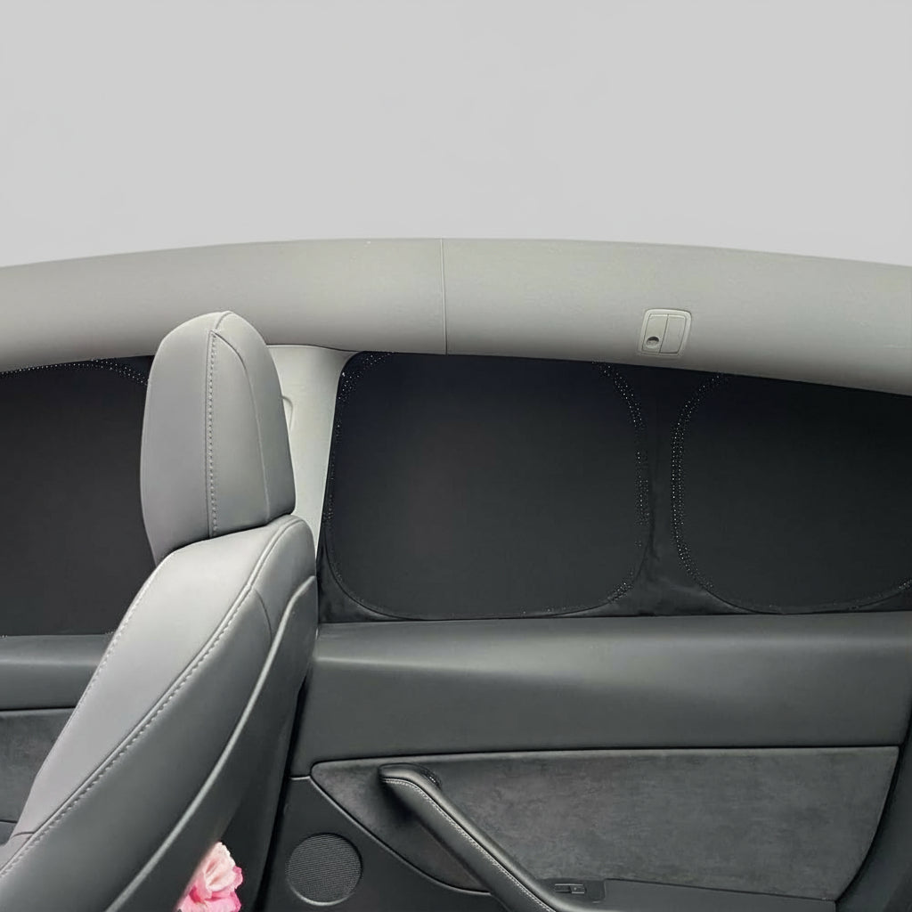 Upgraded Camping Privacy Curtain 8-Piece for Tesla Model Y Camping Shades Privacy Screens Tesla Model Y Sunshades UV Blocker Darker Thicker 5-Layer Material Tesla Accessories Foldable