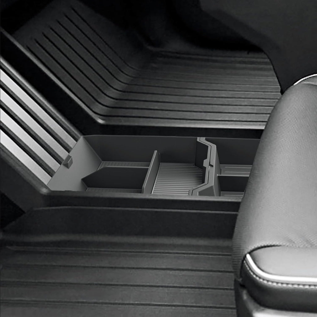 Center Console Lower Organizer for 2024 2025 2026 Tesla Cybertruck ABS Storage Insert Tray Accessories Anti-Slip Interior Black