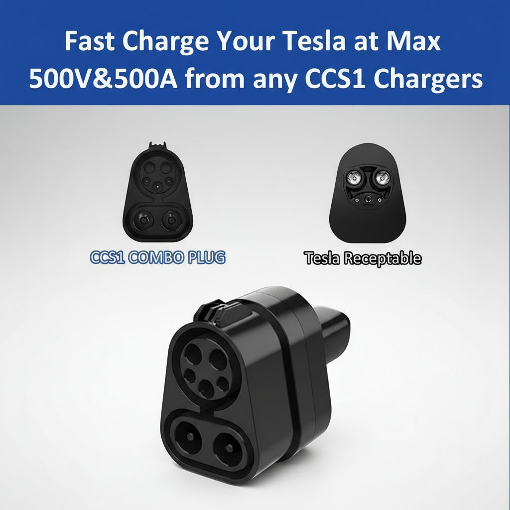 CCS Charger Adapter for Tesla Only - Black