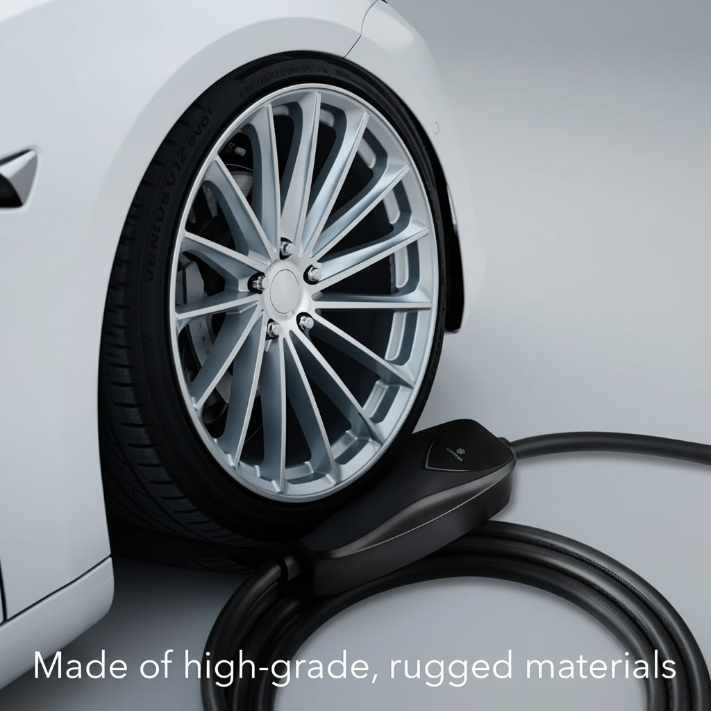 Level 1 Tesla Charger - 110V, 15 Amp, NEMA 5-15 Plug, 16 Ft Extension Cord - Portable Electric Car Charger for Tesla - Compatible with All Tesla Models X/Y/3/S