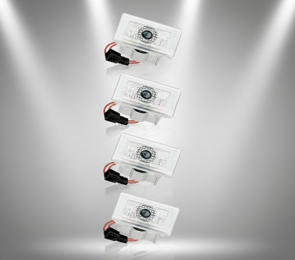 4PCS Puddle Lights for Tesla Model 3/Y 2026 2025-2016, T-Logo with Letters Door Lights Logo Projector, Never Fade LED Projection Ghost Light Tesla Model 3/Y Juniper Accessories 2026