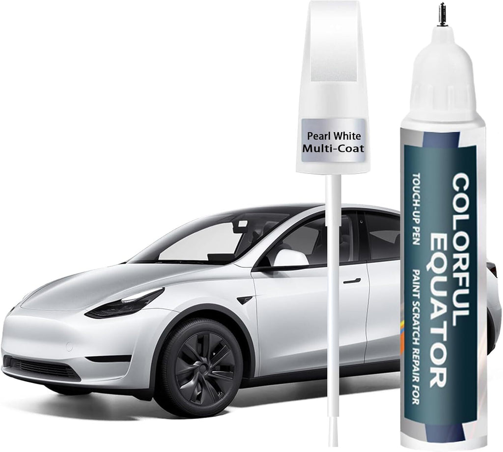 Touch up Paint for Tesla Model Y/3/X/S Car Paint Pen Scratch Repair, Pearl White