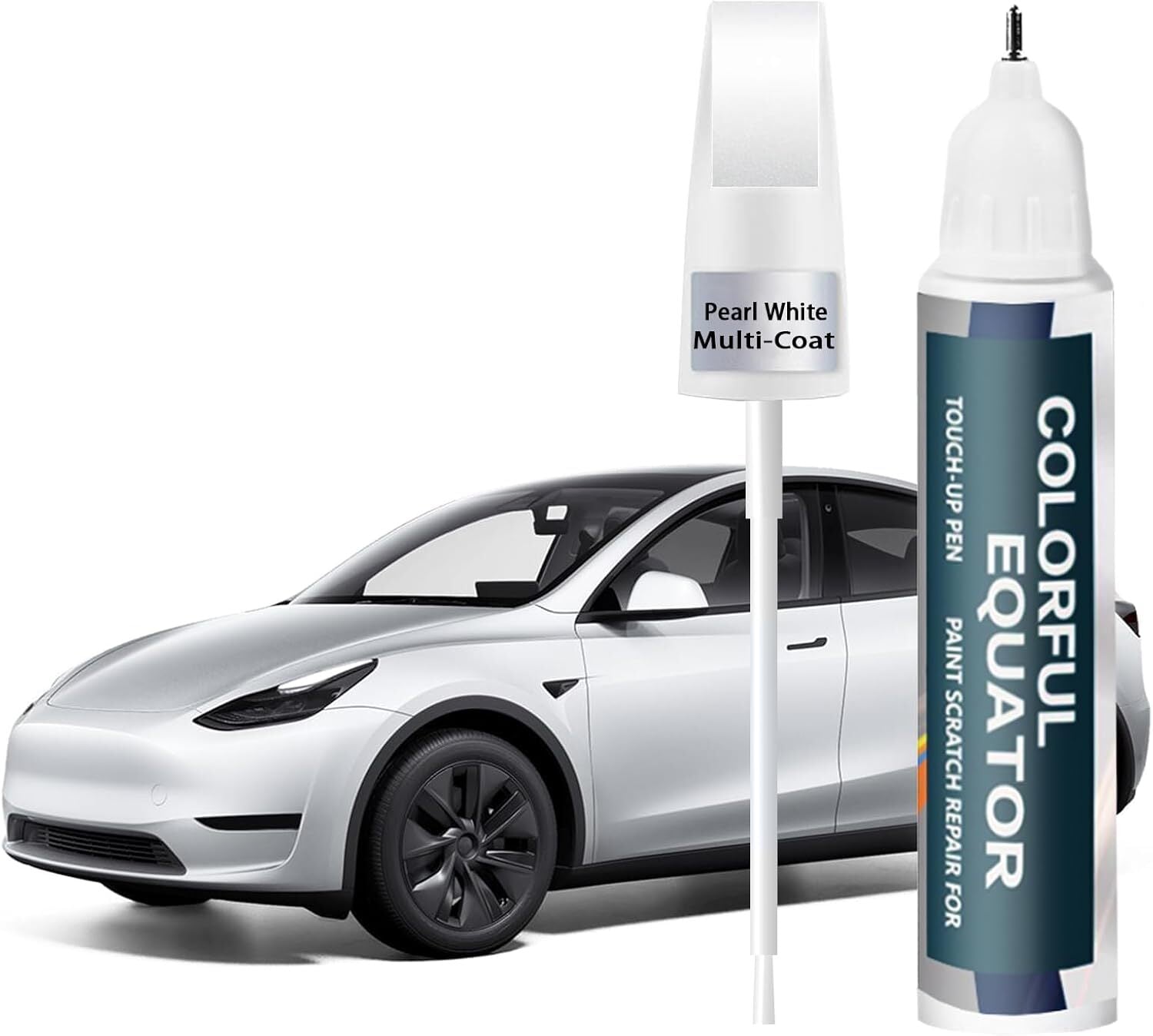 Touch up Paint for Tesla Model Y/3/X/S Car Paint Pen Scratch Repair, Pearl White