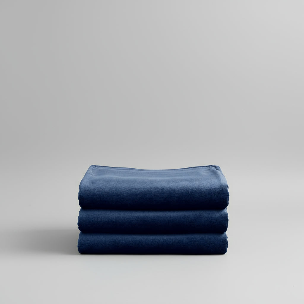 Fleece Throw Blanket for Couch, Sofa, 300GSM Super Soft and Warm Blankets, Navy Blue Throw All Season Use, Cozy, Plush, Lightweight, 50X60 Inches