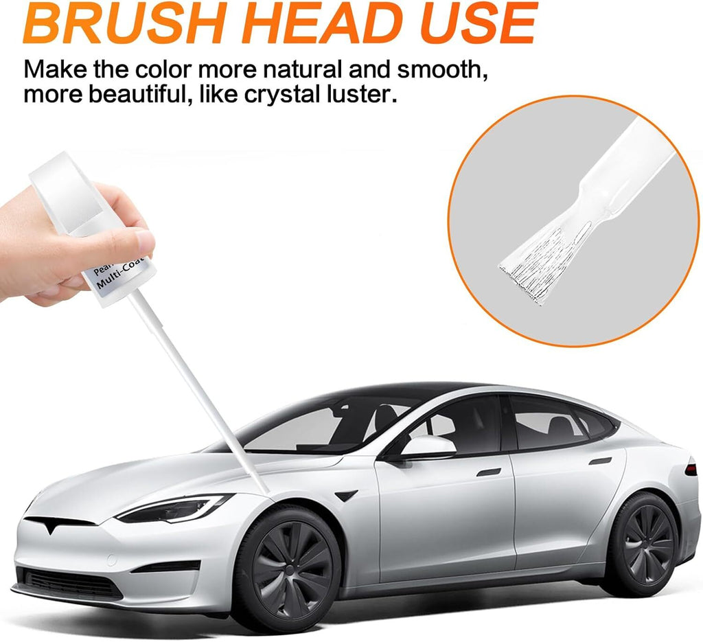 Touch up Paint for Tesla Model Y/3/X/S Car Paint Pen Scratch Repair, Pearl White