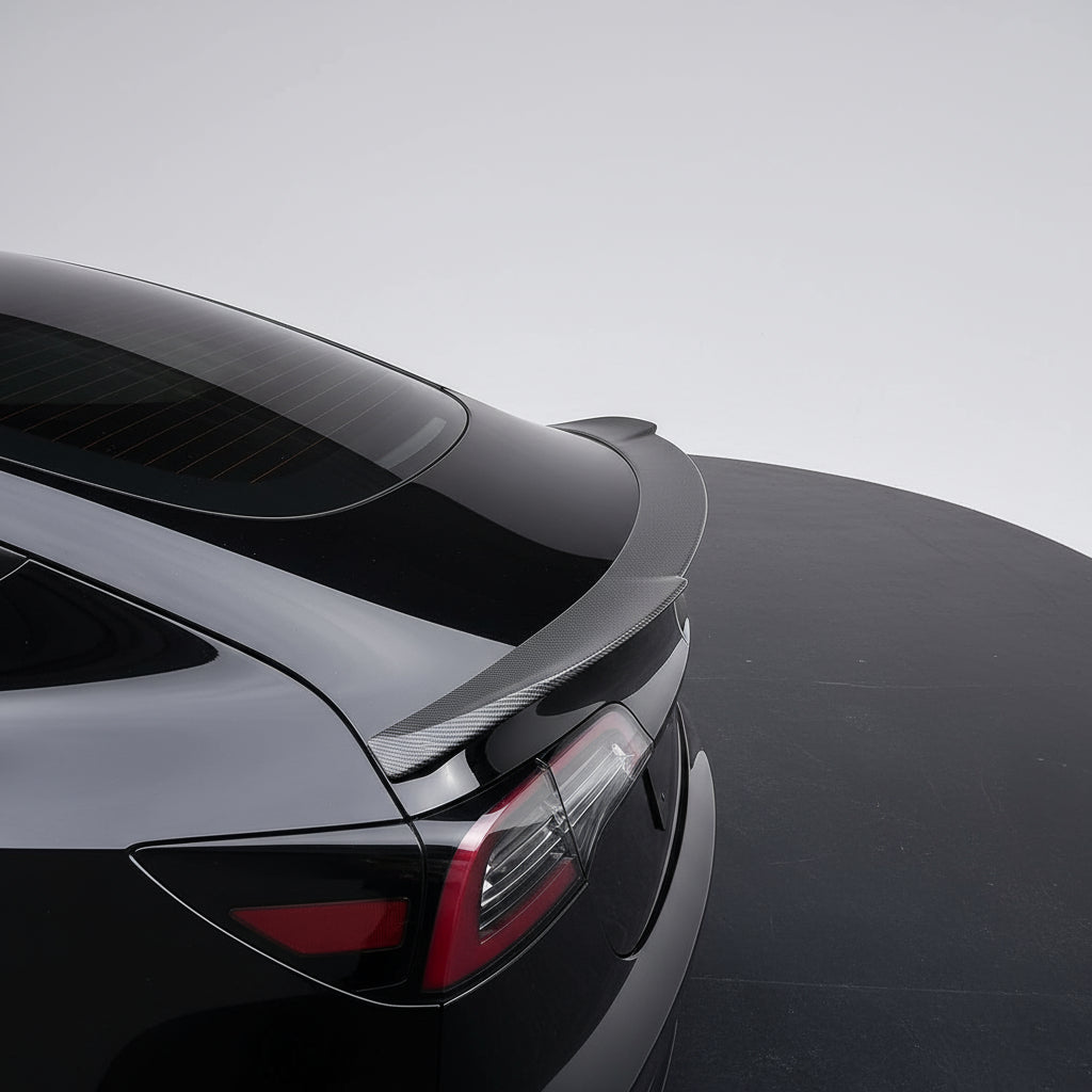Spoiler Wing Compatible with 2017-2023 Tesla Model 3 Spoiler Wing Sports Cars Rear Spoiler Car Styling Kits Tesla Model 3 Accessories (Matte Carbon Fiber Pattern)