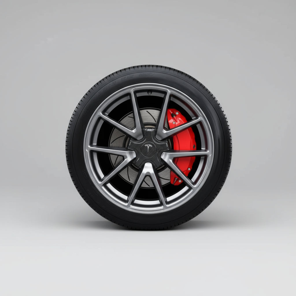 Brake Caliper Covers for Tesla Model Y 2020 2021 2022 2023 2024 with Decals Accessories(Not Fit RWD 2024 Made in Berlin)