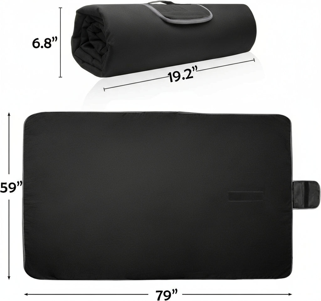 Large Waterproof Outdoor Blanket, Soft Warm Windproof Stadium Blanket with Sherpa Fleece and Foldable for Outdoor Sport, Baseball, Football, Beach, Concerts, Car