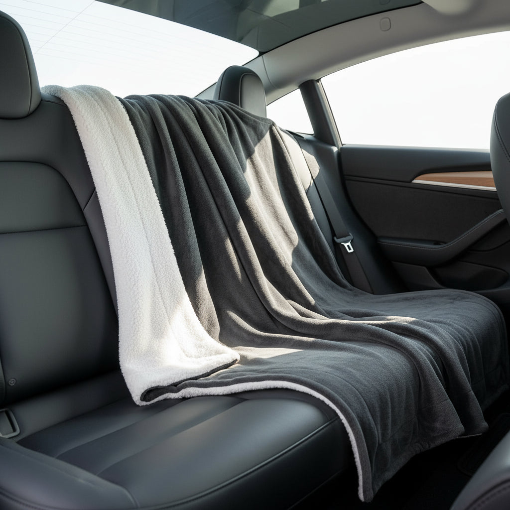 Gentlesoft Sherpa Fleece Throw Blanket for Couch - Thick and Warm, Soft Fuzzy Plush Throw Car Blanket for Winter, Charcoal, 50X60 Inches