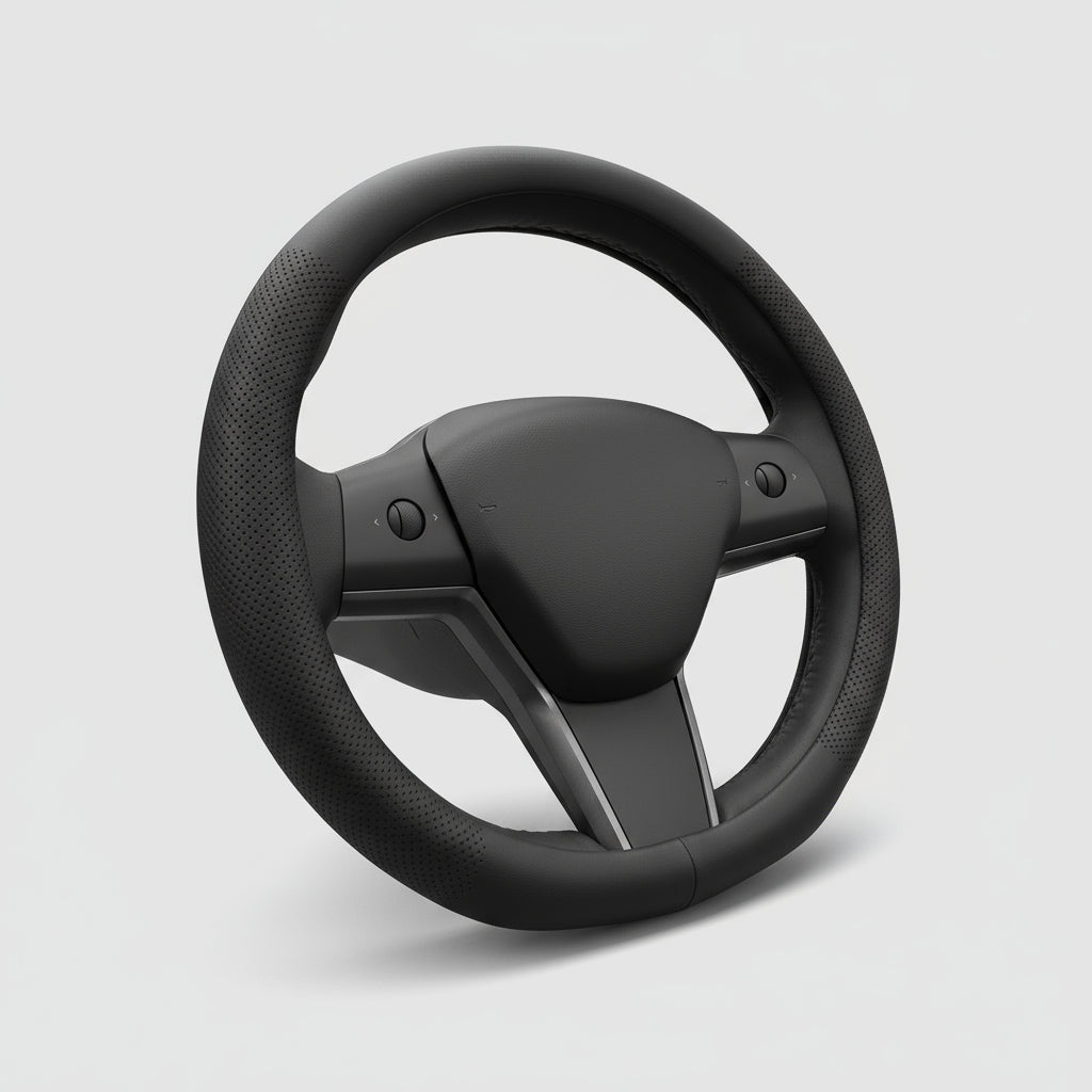 Nappa Leather Ultra-Thin Steering Wheel Cover for Model 3/Y Steering Wheel