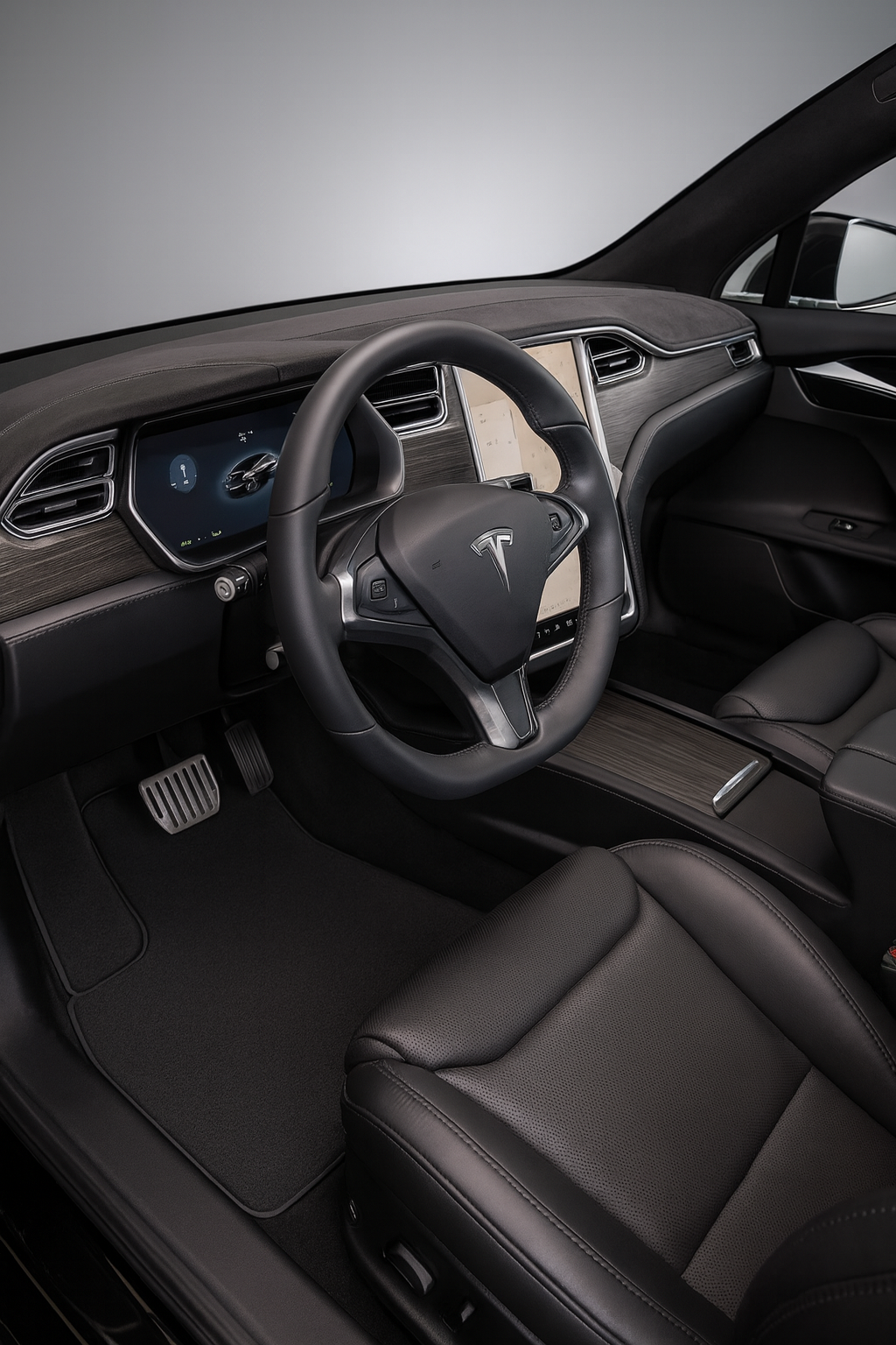 Black Classic Floor Mats Driver & Passenger - Model S