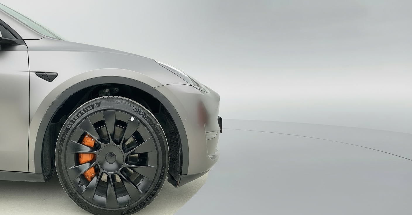 Brake Caliper Covers for Tesla Model Y 2020 2021 2022 2023 2024 with Decals Accessories(Not Fit RWD 2024 Made in Berlin)