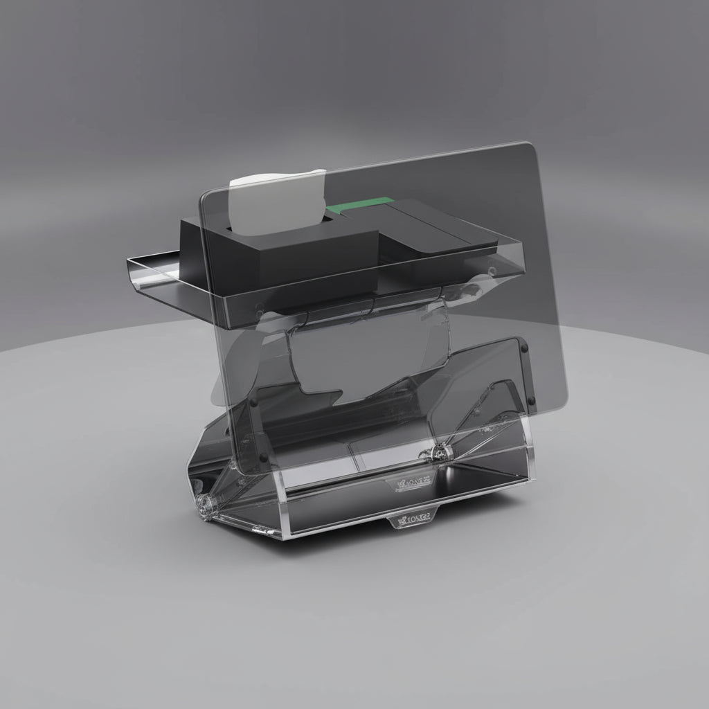 under Screen Storage for Tesla Model Y Juniper & Model 3 Highland 2025-2024,Magnetic Hideable Center Console Organizer Tray,Easy Install