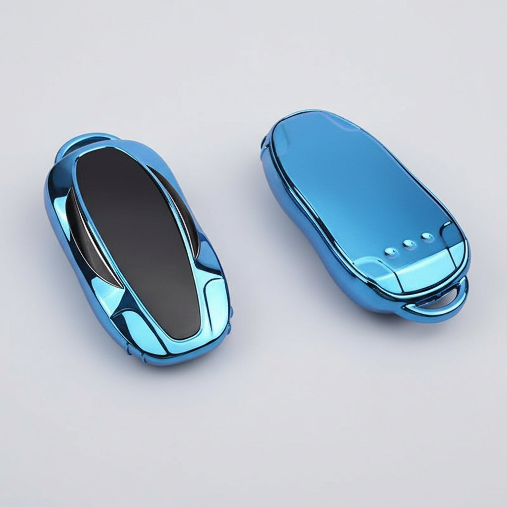 for Model ３ Key Cover Tesla Model ３ Key for Tesla Key Fob Cover(Blue)