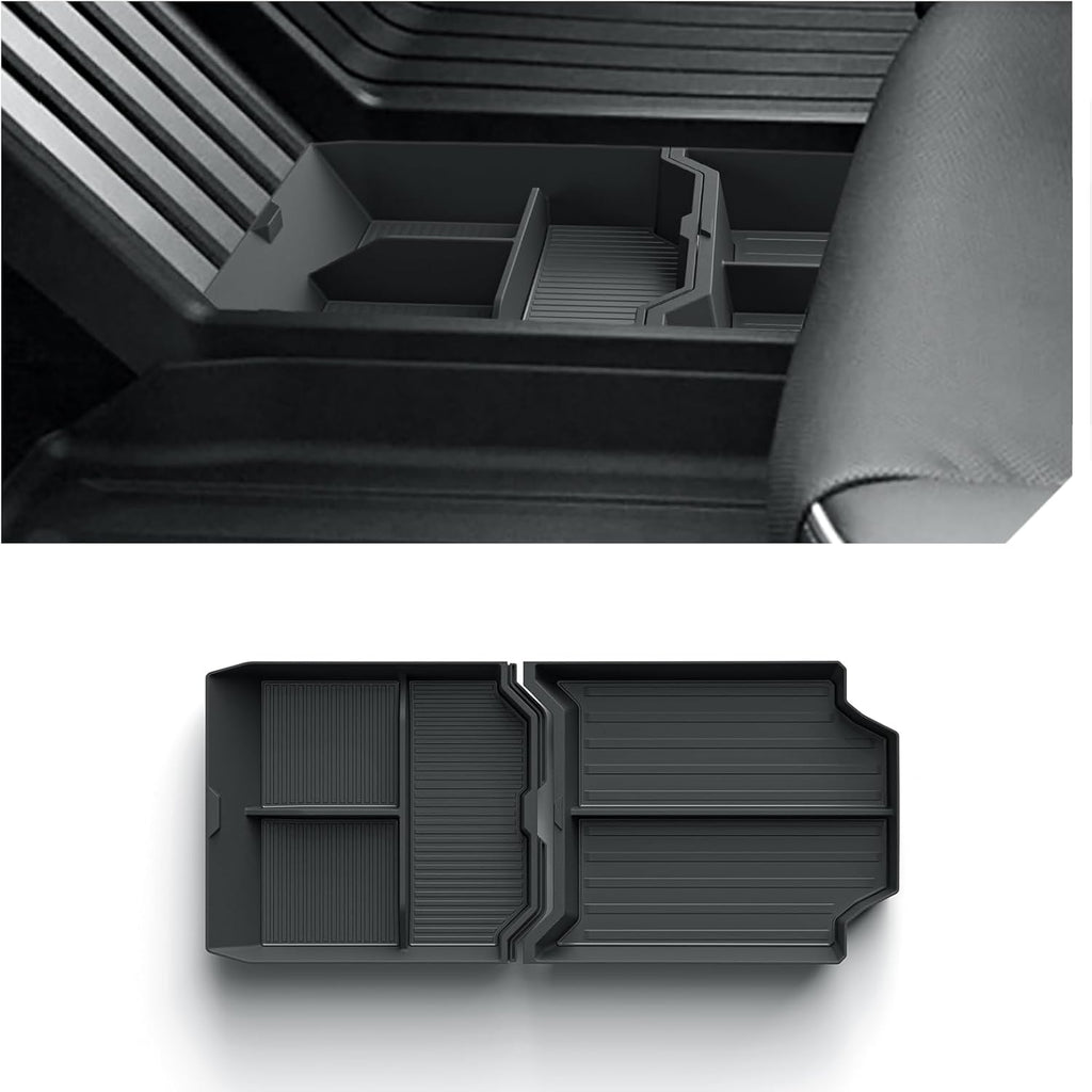Center Console Lower Organizer for 2024 2025 2026 Tesla Cybertruck ABS Storage Insert Tray Accessories Anti-Slip Interior Black