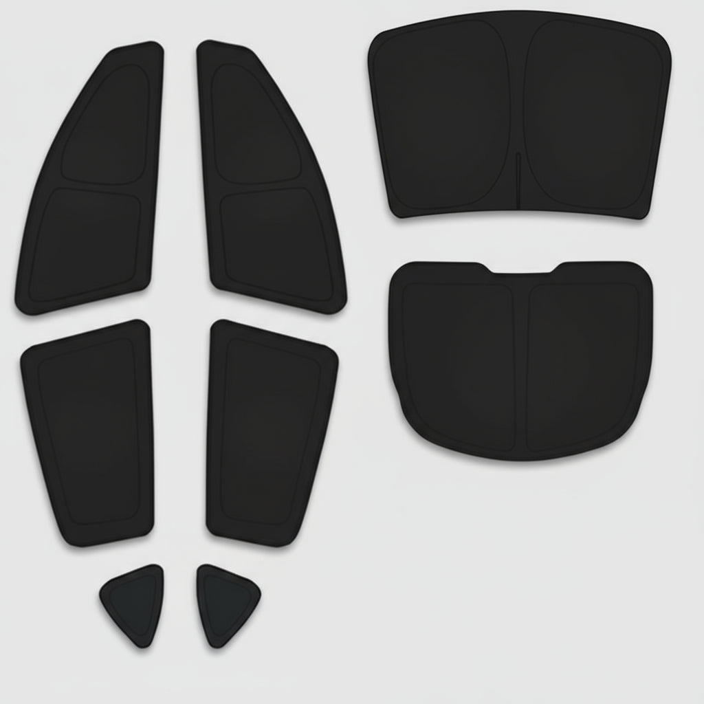 Upgraded Camping Privacy Curtain 8-Piece for Tesla Model Y Camping Shades Privacy Screens Tesla Model Y Sunshades UV Blocker Darker Thicker 5-Layer Material Tesla Accessories Foldable