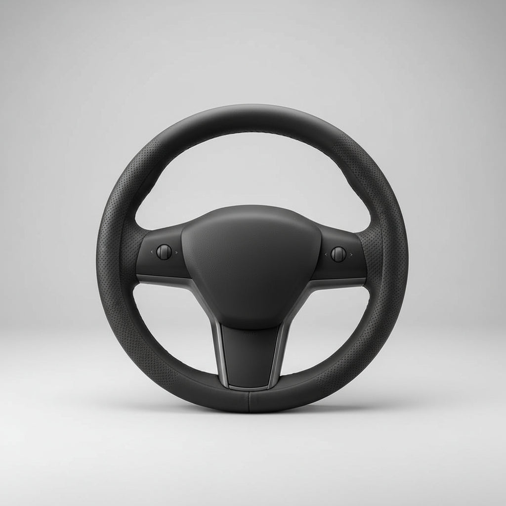 Nappa Leather Ultra-Thin Steering Wheel Cover for Model 3/Y Steering Wheel