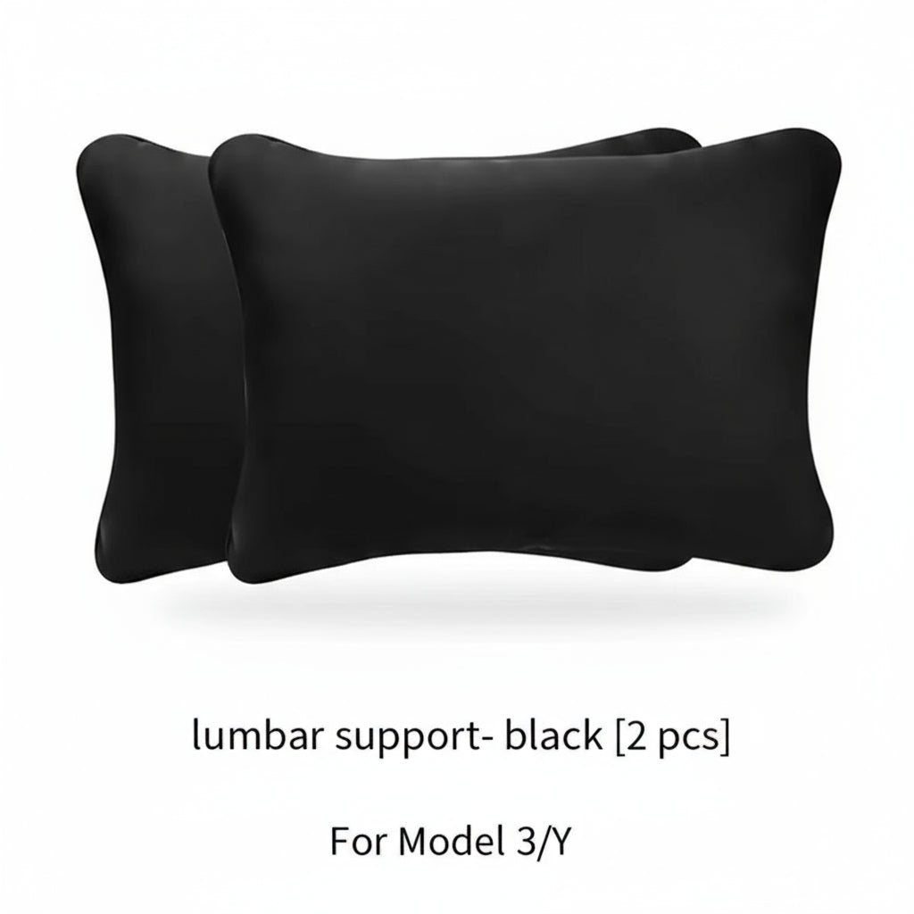 For Tesla Model 3 Y Flocking/Leather Car Seat Neck Pillow Soft Memory Neck Pillow High-Quality Headrest Lumbar Support