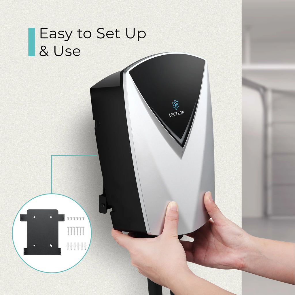 Tesla V-BOX Pro 48 Amp Electric Vehicle Charging Station - Powerful Level 2 EV Charger (240V) with NEMA 14-50 Plug / Hardwired