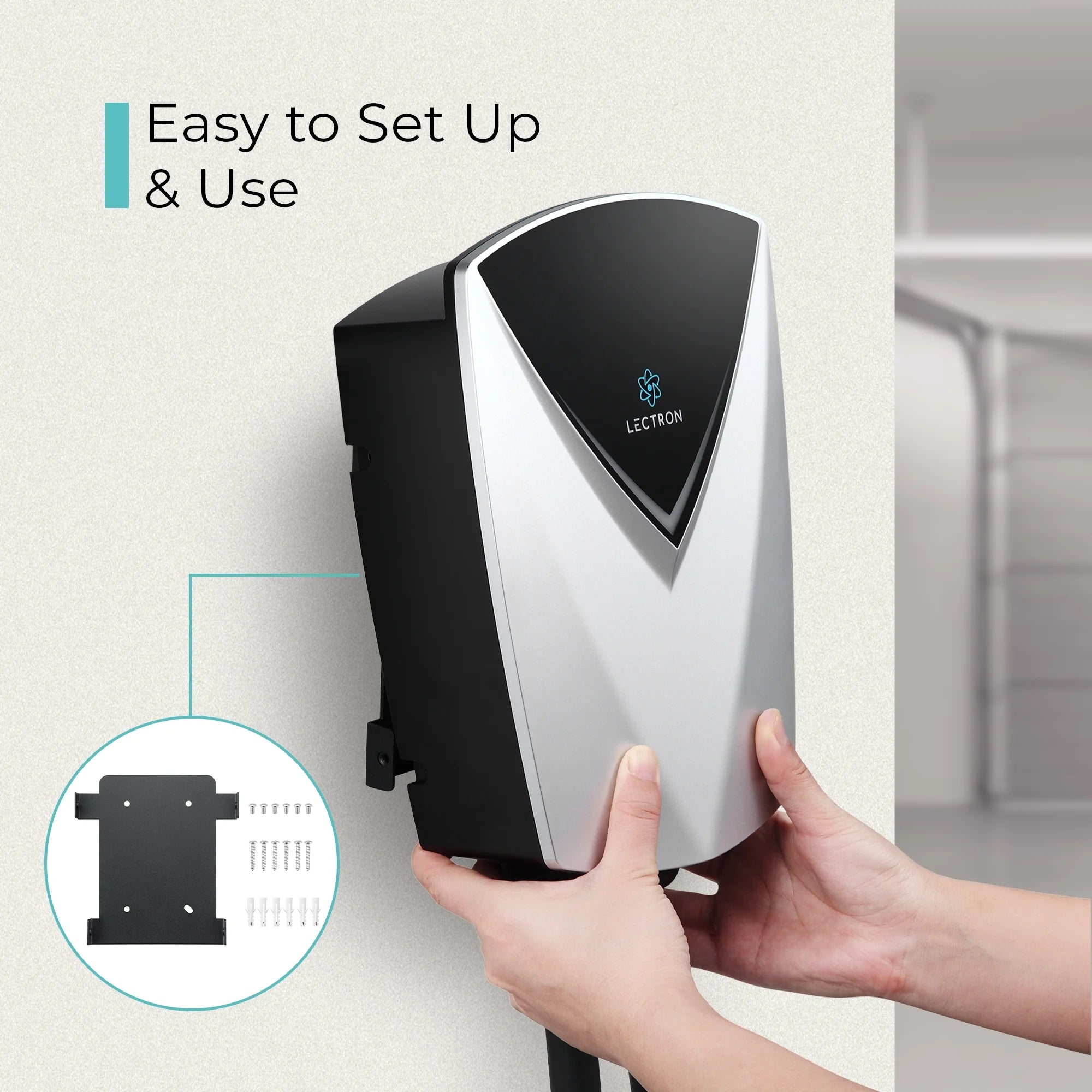 Tesla V-BOX Pro 48 Amp Electric Vehicle Charging Station - Powerful Level 2 EV Charger (240V) with NEMA 14-50 Plug / Hardwired