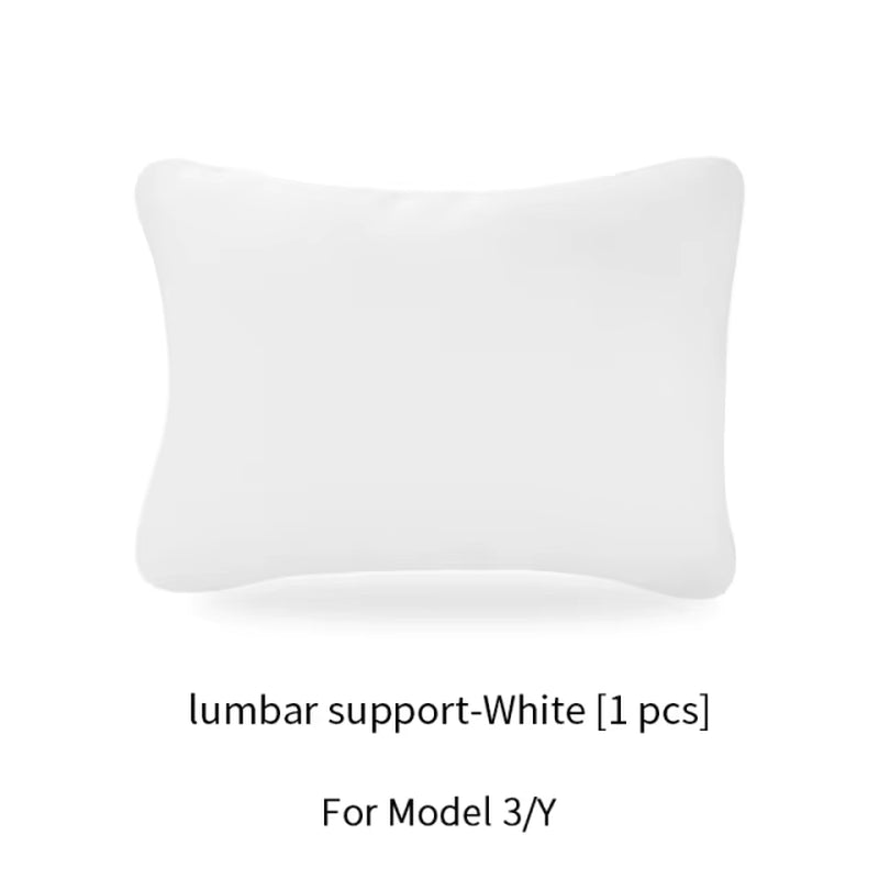 For Tesla Model 3 Y Flocking/Leather Car Seat Neck Pillow Soft Memory Neck Pillow High-Quality Headrest Lumbar Support
