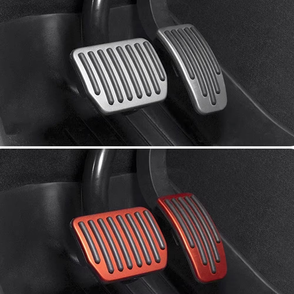 For Tesla Model Y 3 Highland Upgrade Foot Pedal Pads Cover Non-Slip Accelerator Brake Rest Performance Aluminum Mats Accessories