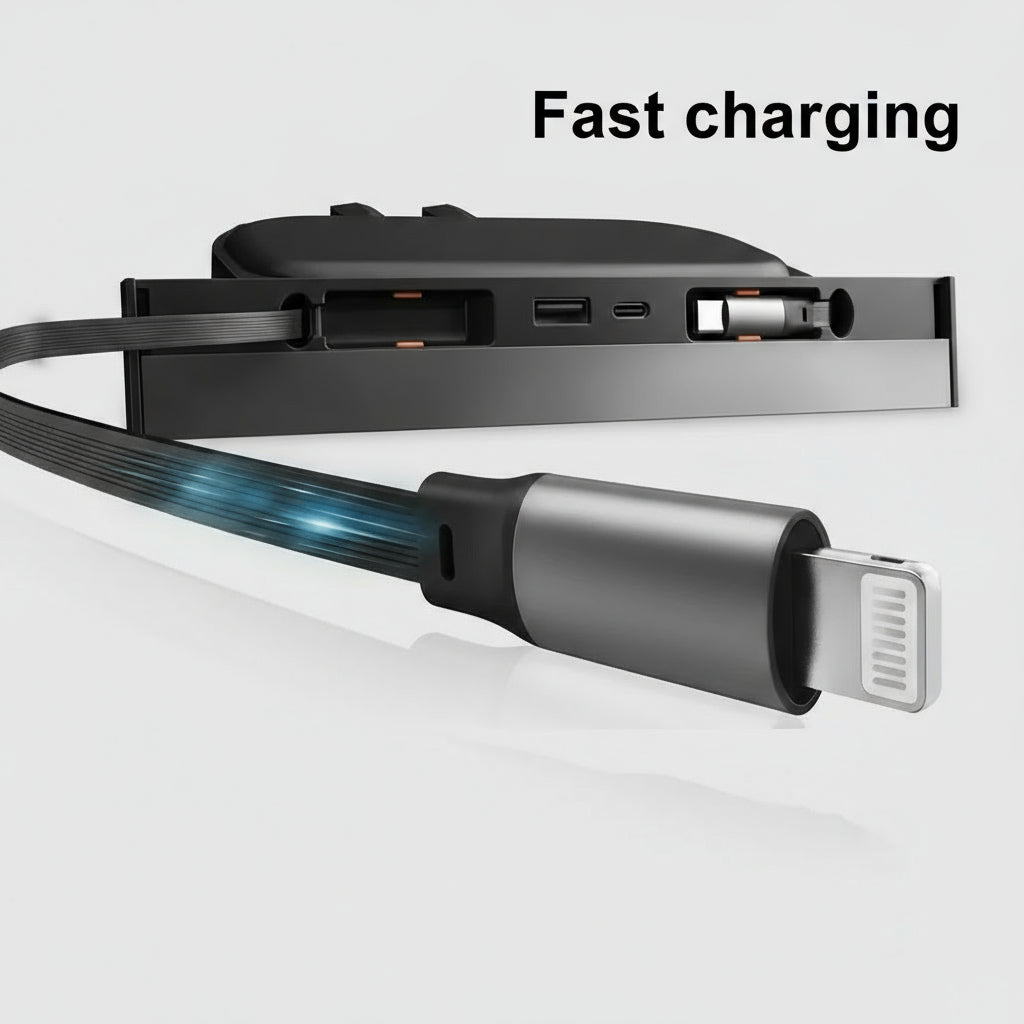 For Tesla Model Y Juniper 2025 Retractable Center Console USB Hub Model 3 Highland Phone Charger Fast Charging Docking Station