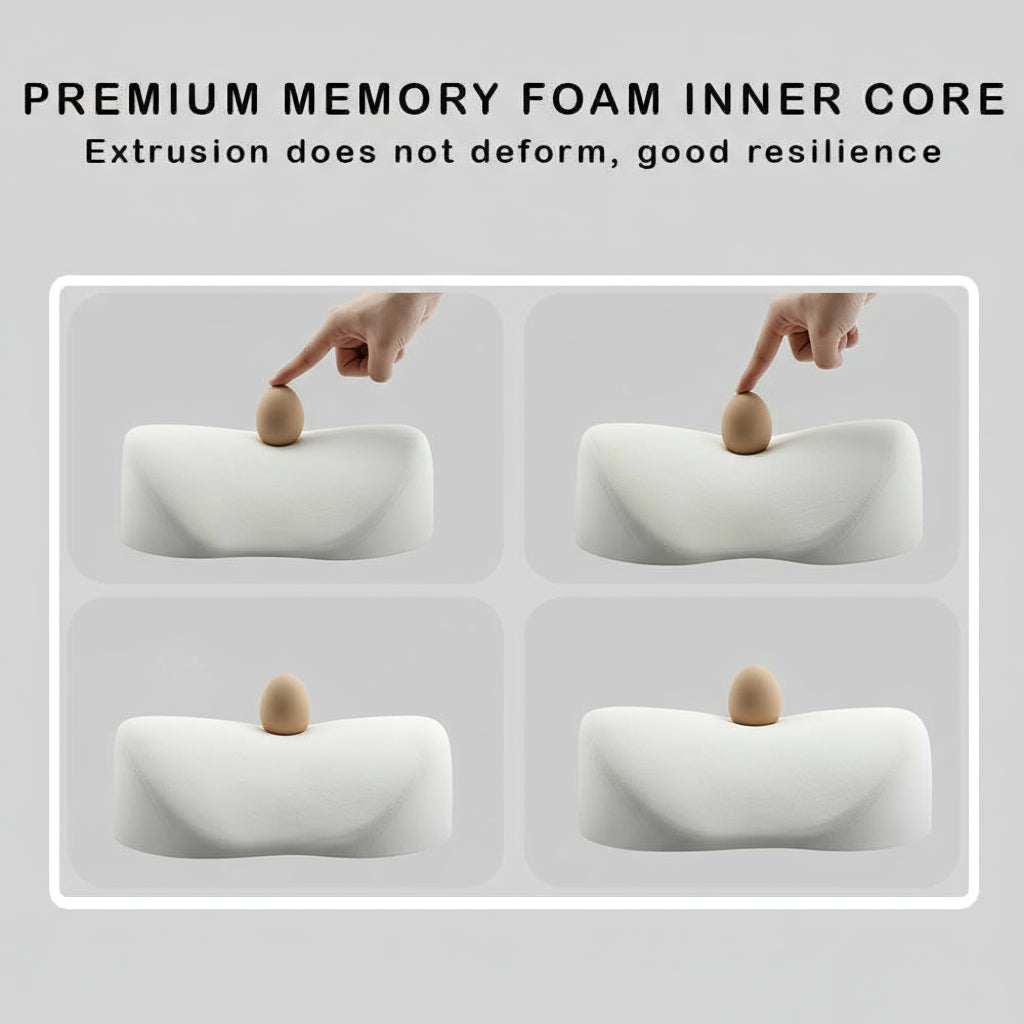 Car Headrest Neck Pillow Support Memory Foam Ergonomic Design Accessory for Driving Seat Fatigue Relief Compatible with Model S X 3 Y & Cybertruck - 2 Pieces