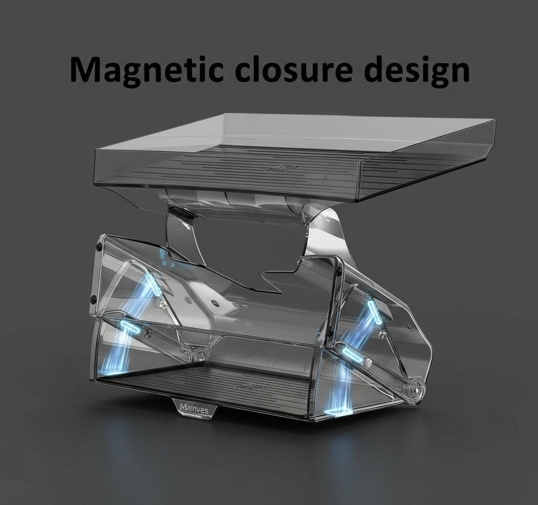 under Screen Storage for Tesla Model Y Juniper & Model 3 Highland 2025-2024,Magnetic Hideable Center Console Organizer Tray,Easy Install